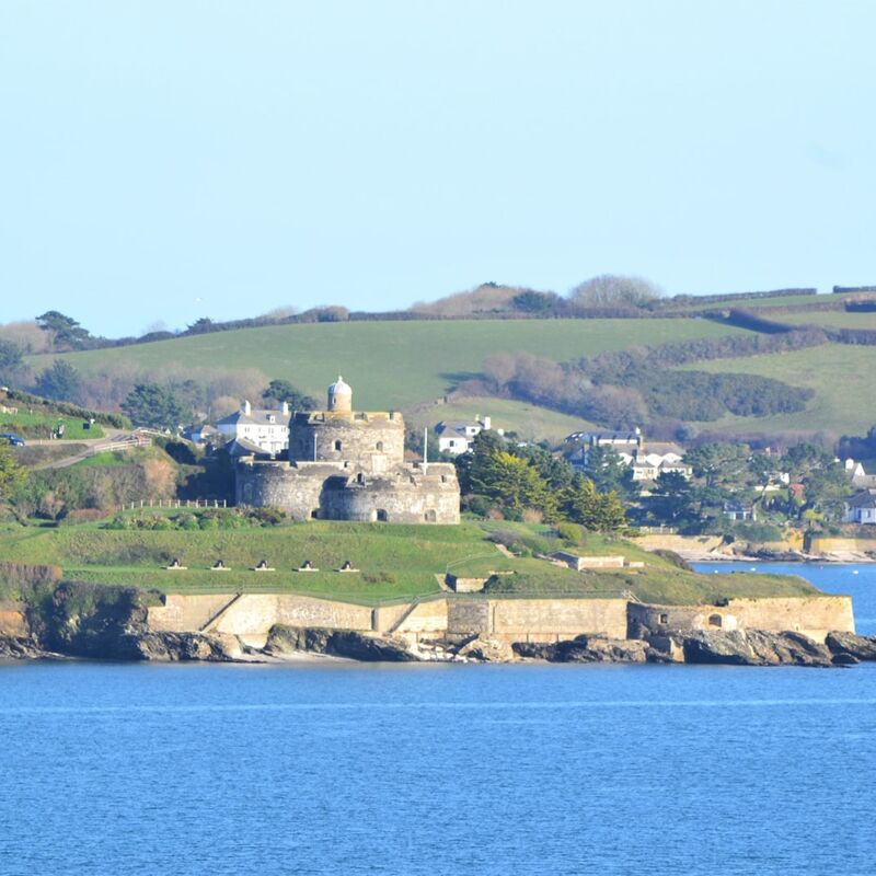 A view of St Mawes Castle from the water