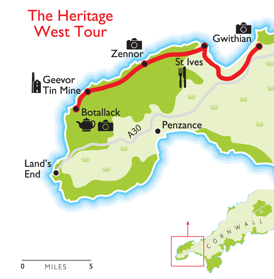 Map of the Heritage West Tour