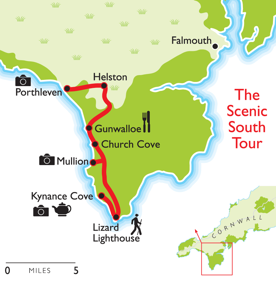 Map of the Scenic South Tour