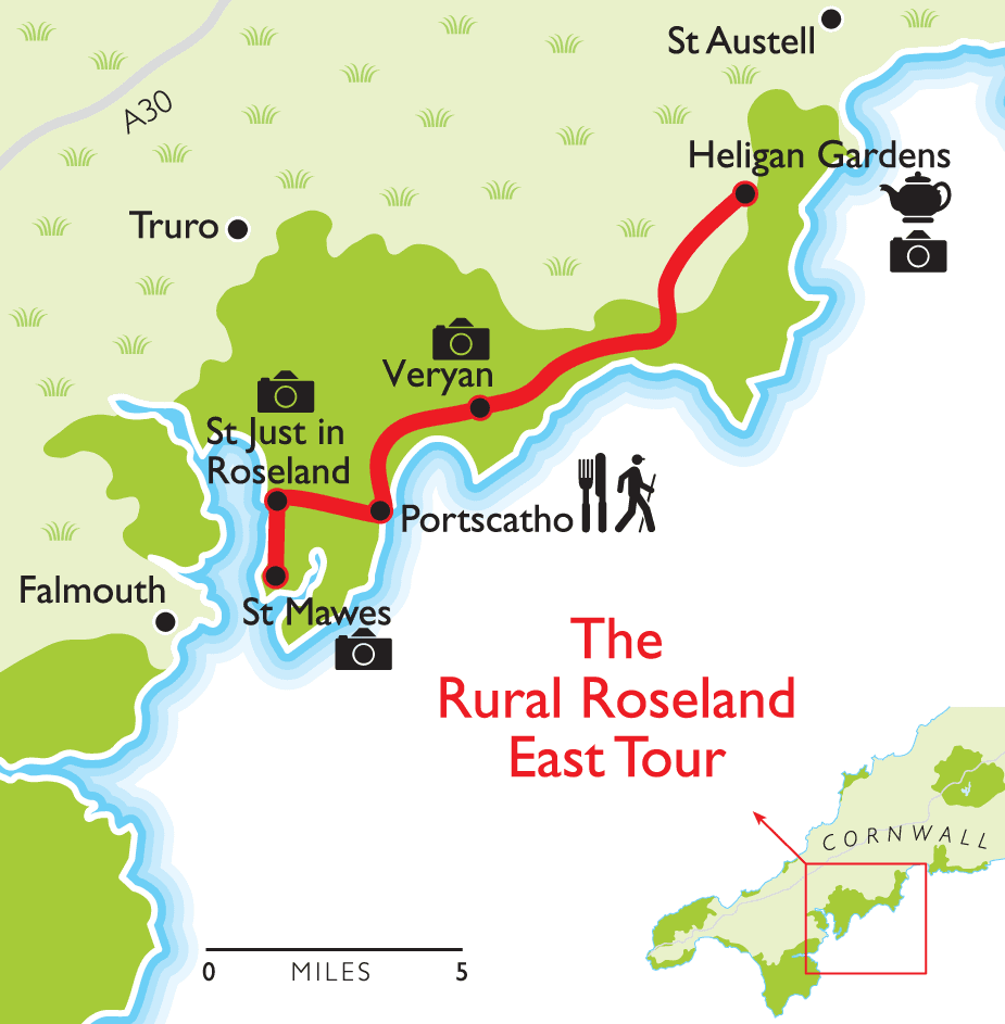 Map of the Rural Roseland East Tour