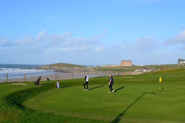 Golf Course with a view at Fistral beach, Newquay