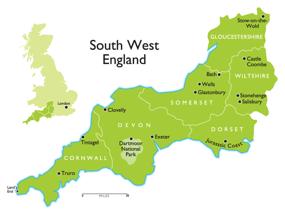 Places to tour in South West England